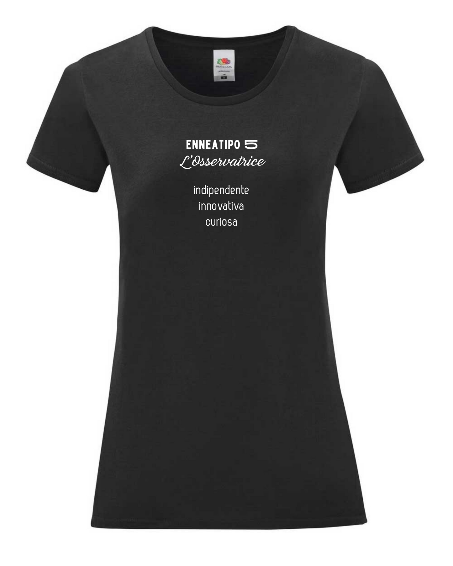 Maglietta Enneagramma, t shirt con descrizione Enneatipo 5, magliette a tema psicologia, bioenergetica, counseling, gestalt, yoga, mindfulness.