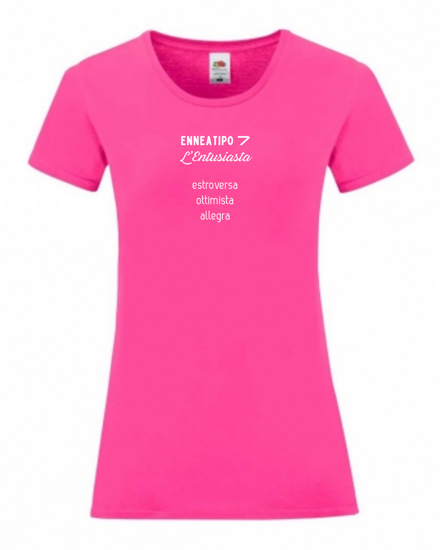 Maglietta Enneagramma, t shirt con descrizione Enneatipo 7, magliette a tema psicologia, bioenergetica, counseling, gestalt, yoga, mindfulness.