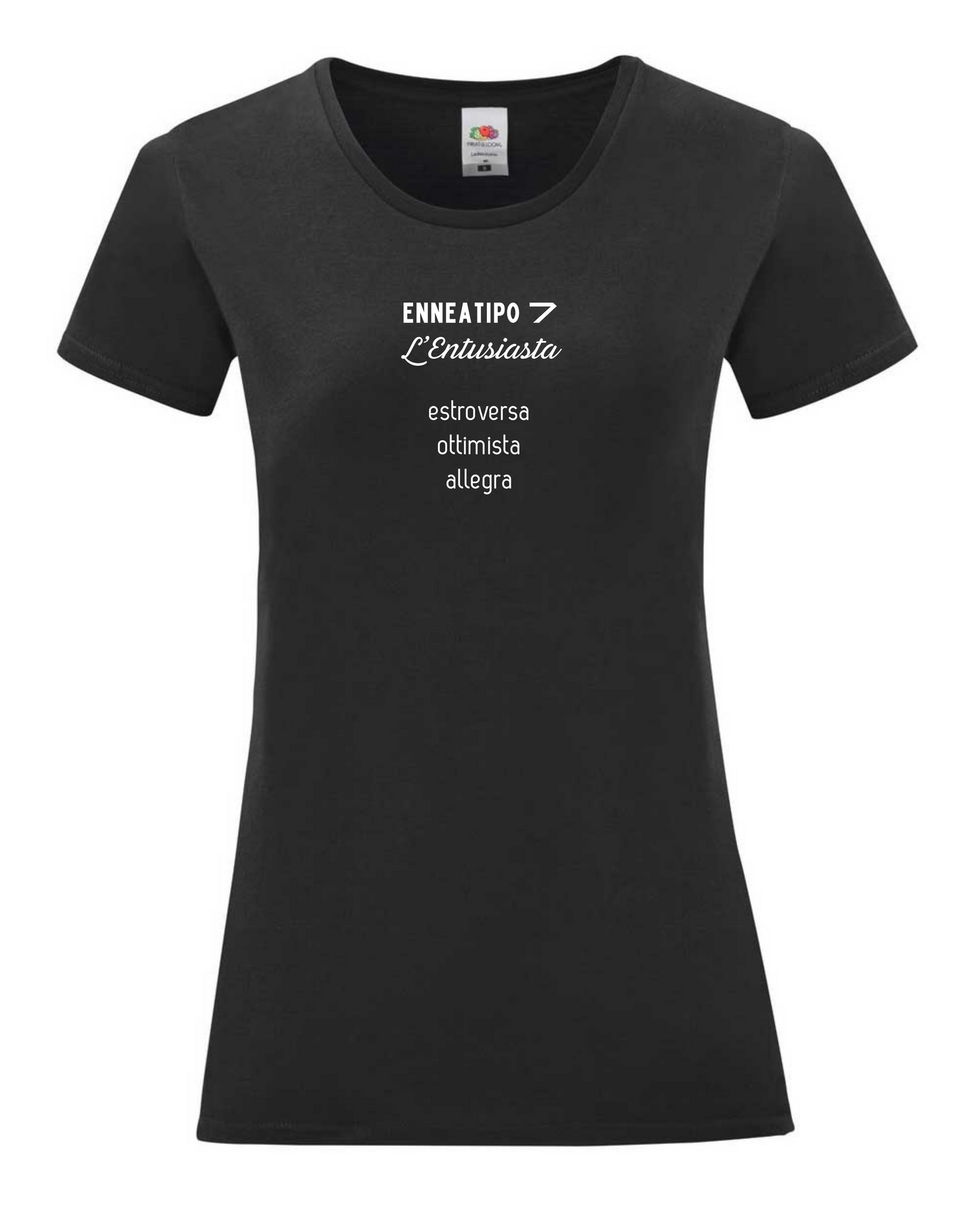 Maglietta Enneagramma, t shirt con descrizione Enneatipo 7, magliette a tema psicologia, bioenergetica, counseling, gestalt, yoga, mindfulness.