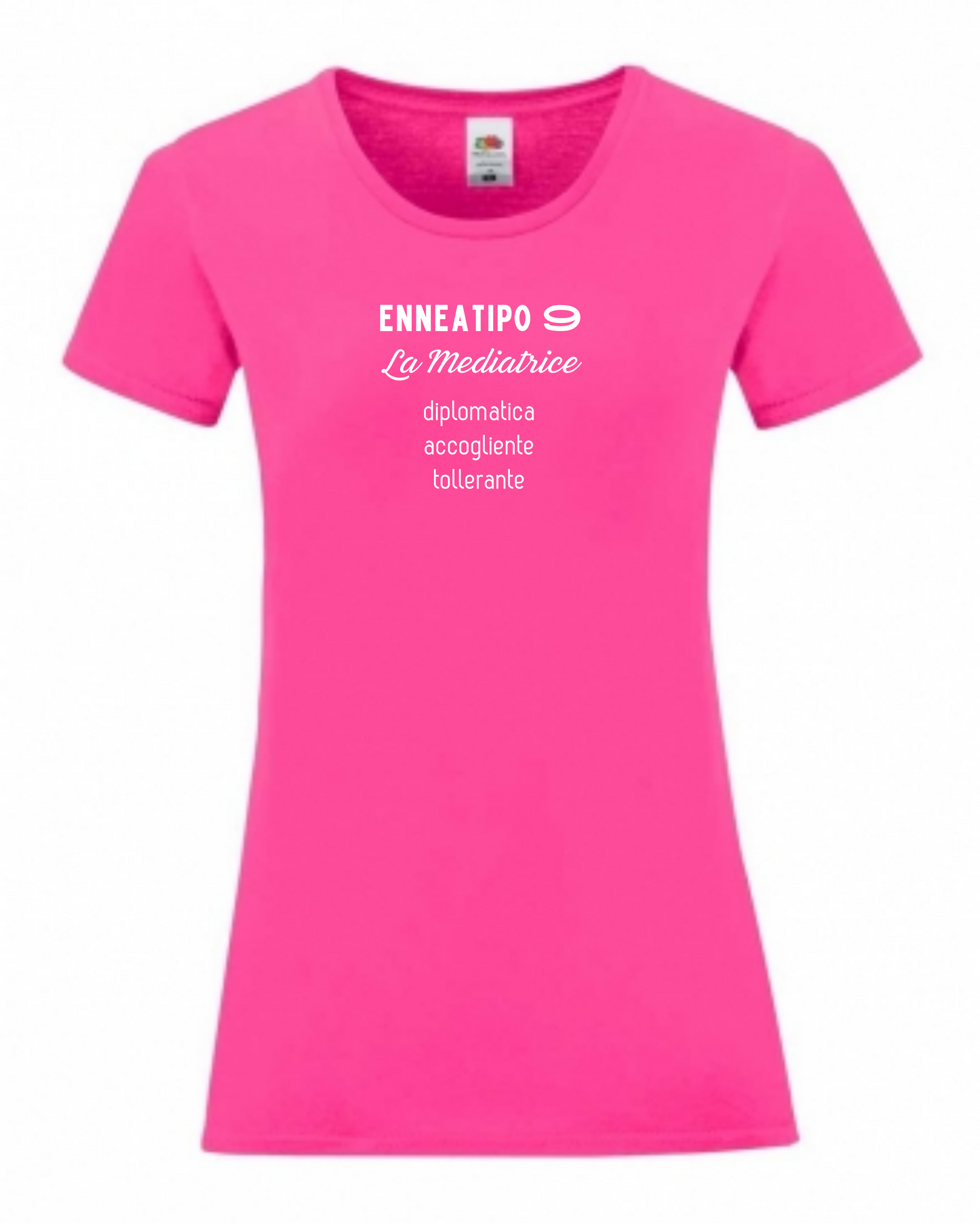 Maglietta Enneagramma, t shirt con descrizione Enneatipo 9, magliette a tema psicologia, bioenergetica, counseling, gestalt, yoga, mindfulness.