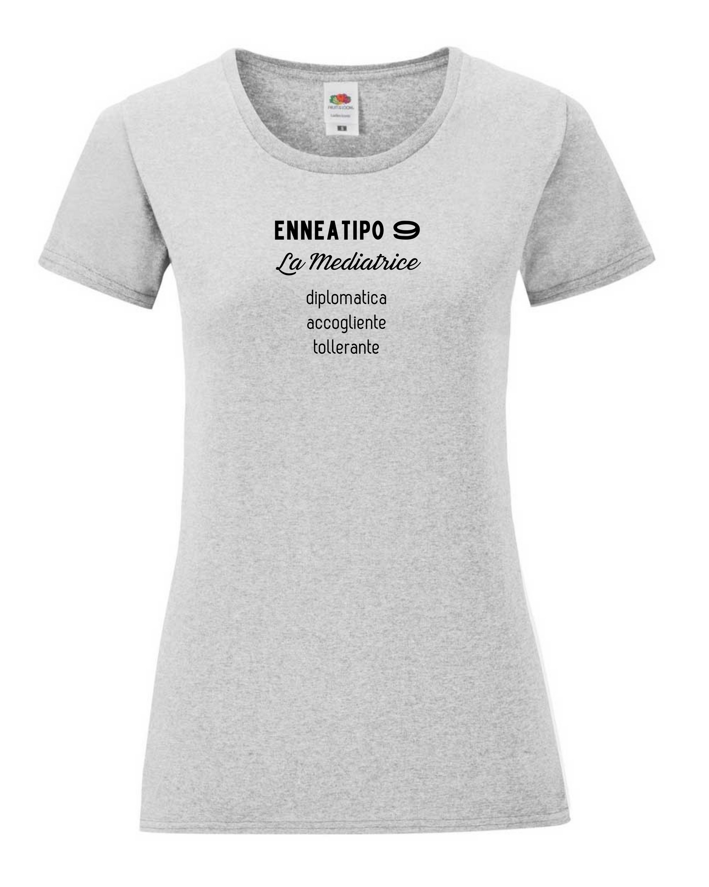 Maglietta Enneagramma, t shirt con descrizione Enneatipo 9, magliette a tema psicologia, bioenergetica, counseling, gestalt, yoga, mindfulness.