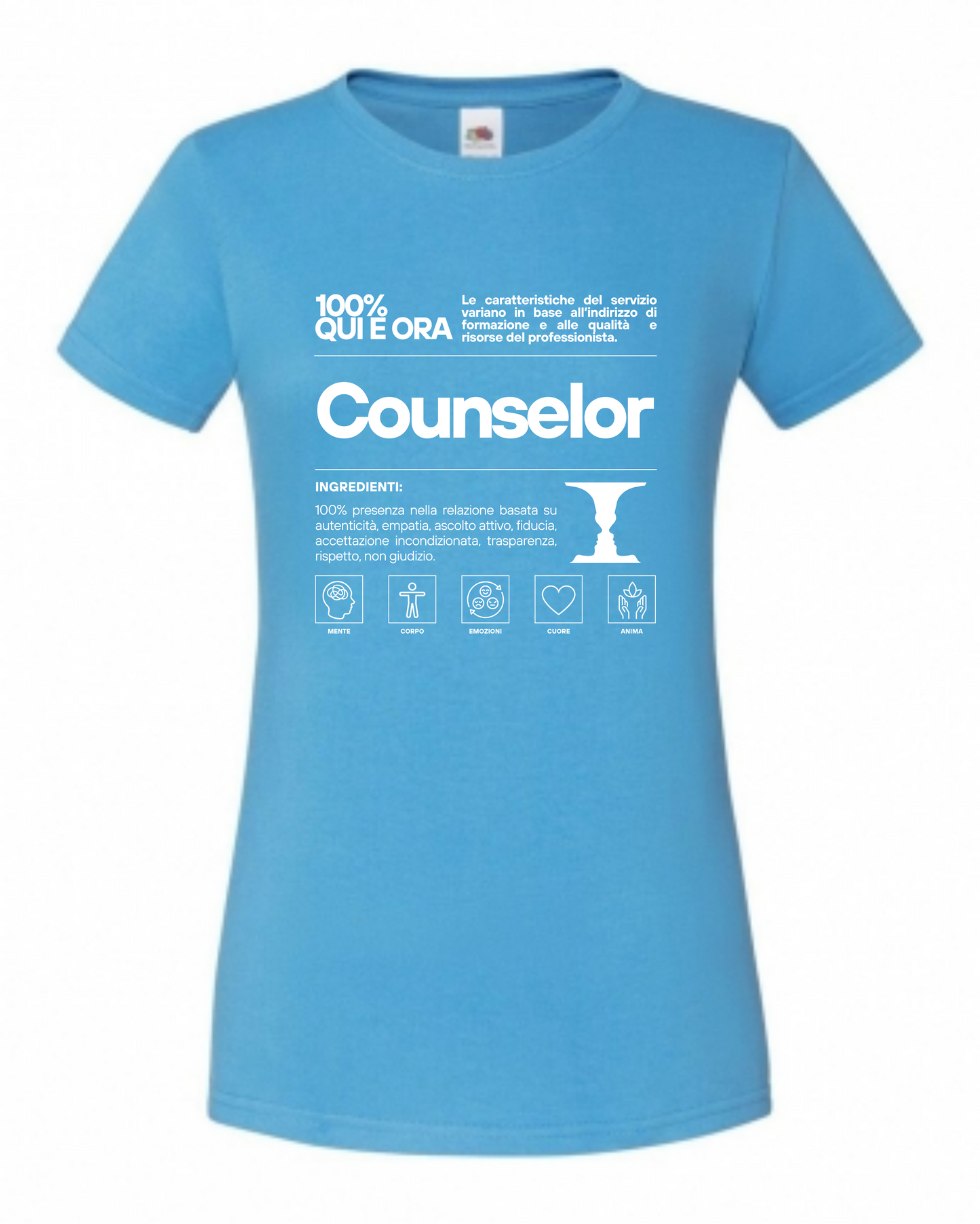 Maglietta a tema psicologia, bioenergetica, counseling, enneagramma, gestalt, yoga, mindfulness, ideali come regalo per amiche counselor e psicologhe.