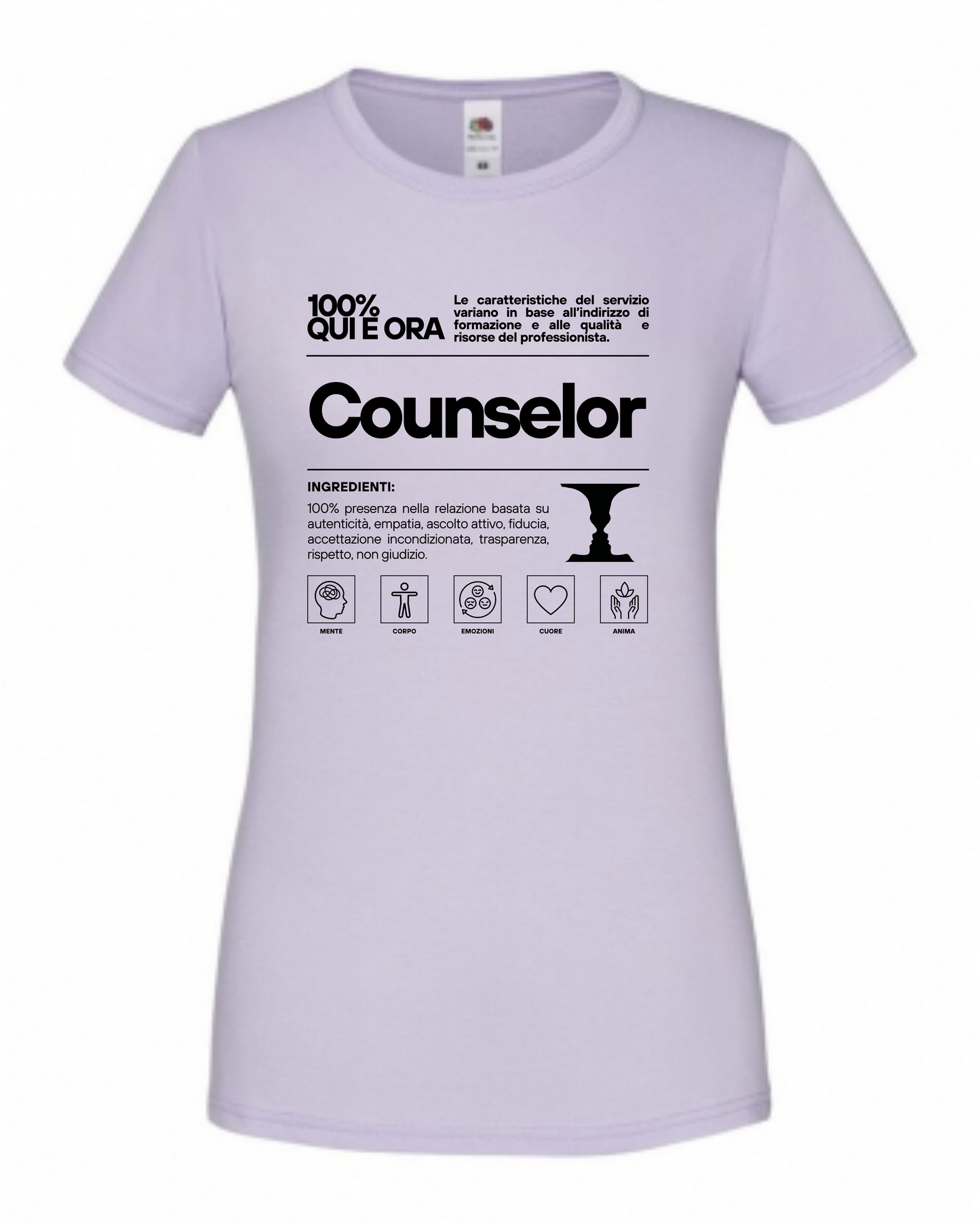Maglietta a tema psicologia, bioenergetica, counseling, enneagramma, gestalt, yoga, mindfulness, ideali come regalo per amiche counselor e psicologhe.