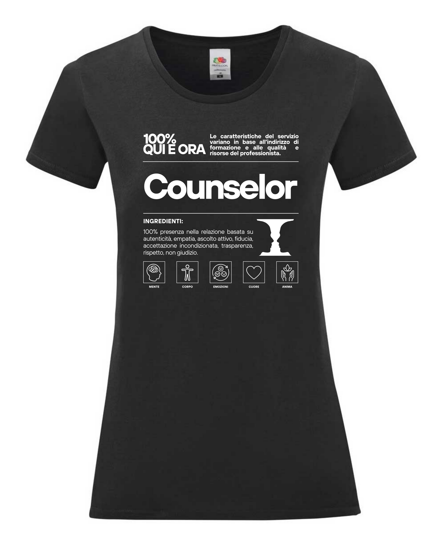 Maglietta a tema psicologia, bioenergetica, counseling, enneagramma, gestalt, yoga, mindfulness, ideali come regalo per amiche counselor e psicologhe.