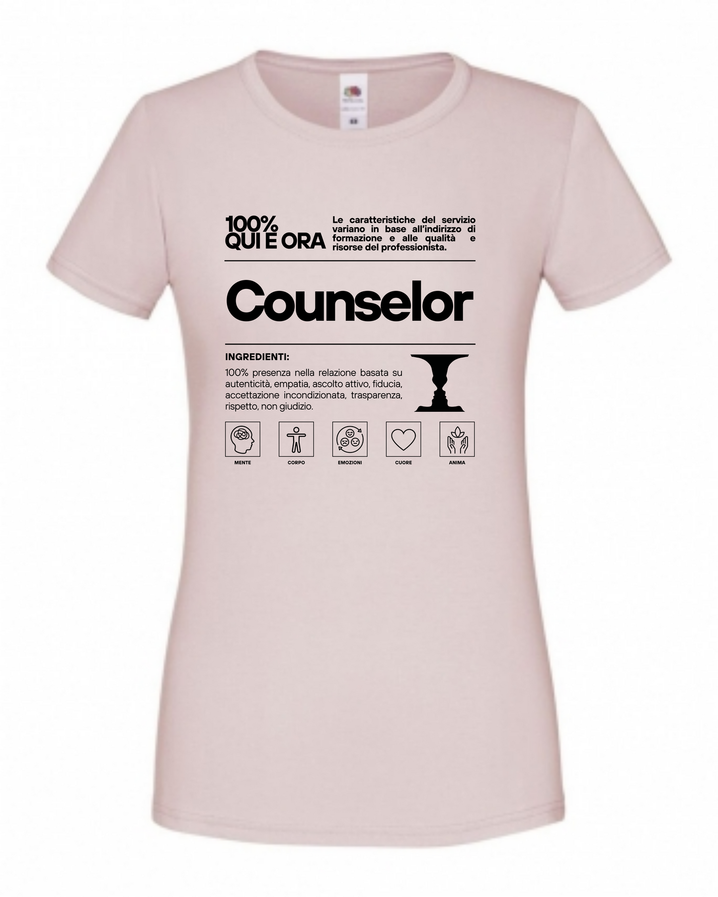Maglietta a tema psicologia, bioenergetica, counseling, enneagramma, gestalt, yoga, mindfulness, ideali come regalo per amiche counselor e psicologhe.