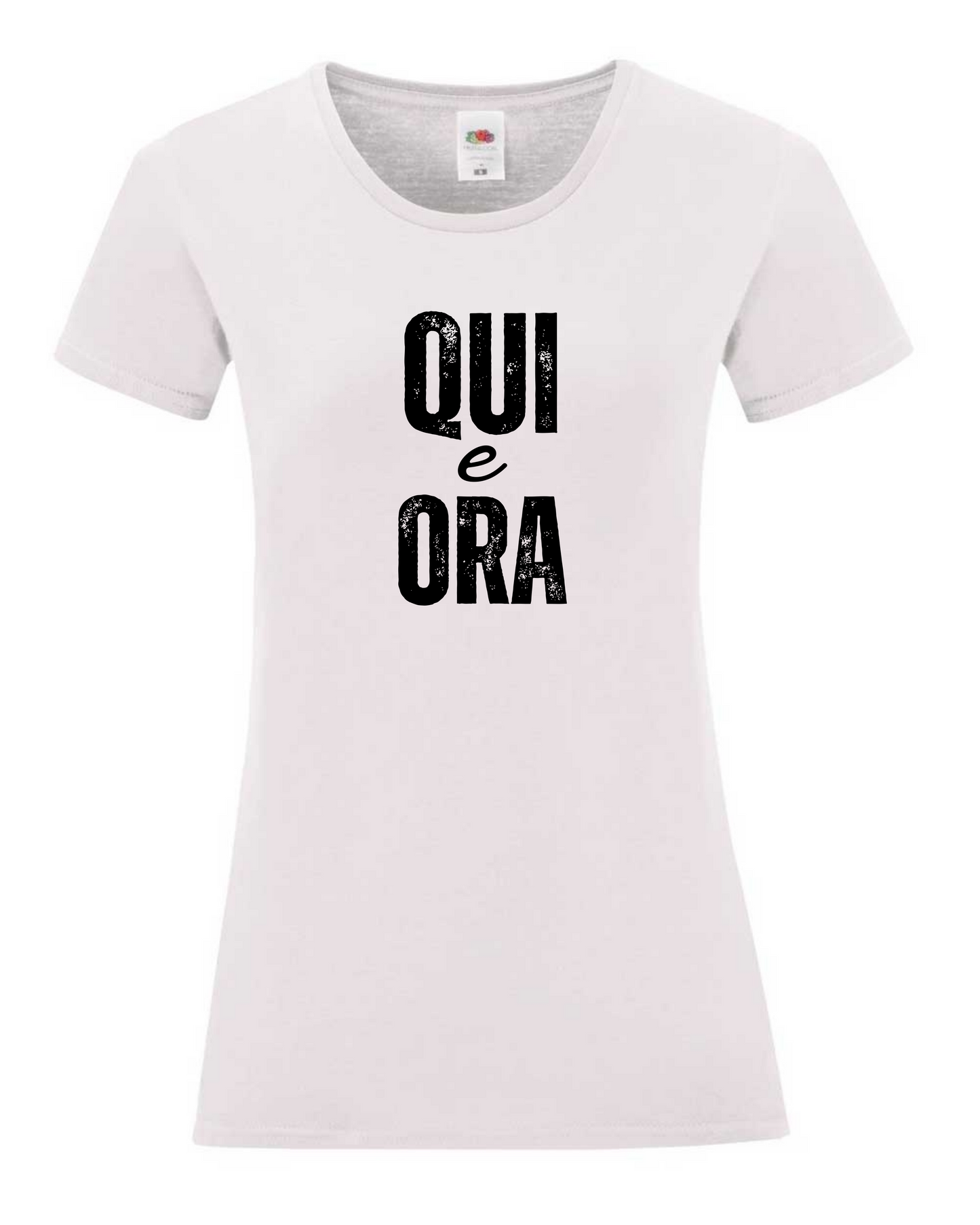 Maglietta Qui e Ora a tema psicologia, bioenergetica, enneagramma, counseling, gestalt, yoga, mindfulness, ideali come regalo per amiche appassionate, counselor e psicologhe.
