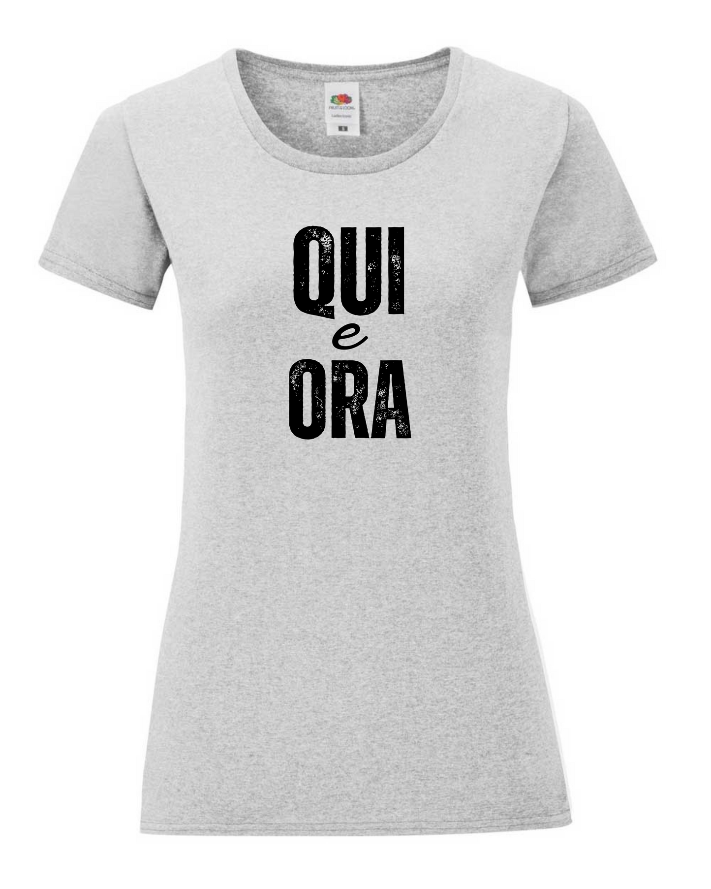 Maglietta Qui e Ora a tema psicologia, bioenergetica, enneagramma, counseling, gestalt, yoga, mindfulness, ideali come regalo per amiche appassionate, counselor e psicologhe.