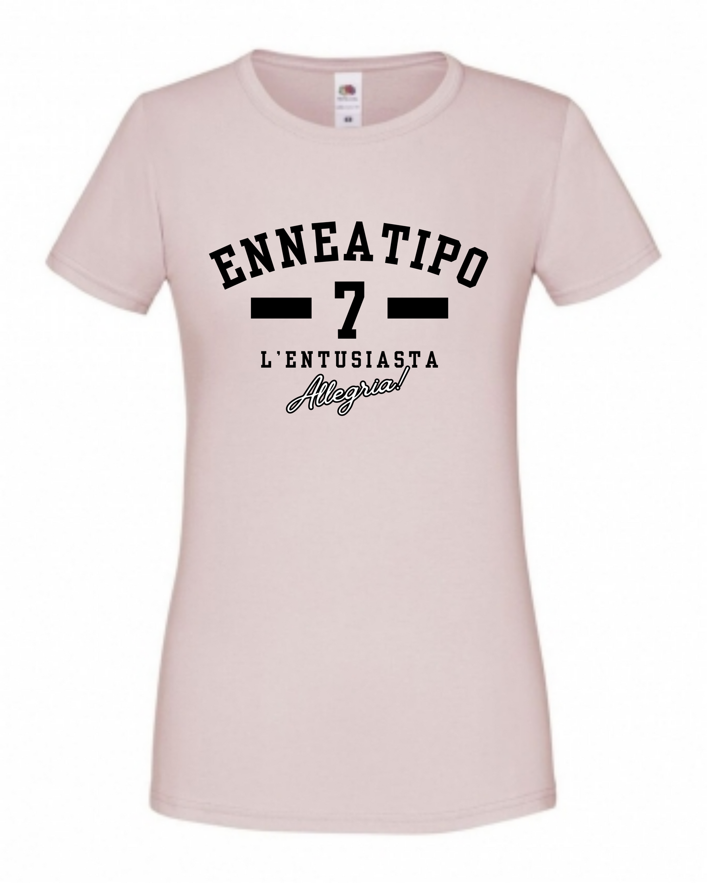 Maglietta Enneagramma, t shirt con descrizione Enneatipo 7, magliette a tema psicologia, bioenergetica, counseling, gestalt, yoga, mindfulness.