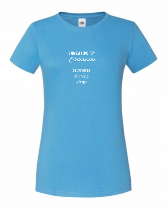 Maglietta Enneagramma, t shirt con descrizione Enneatipo 7, magliette a tema psicologia, bioenergetica, counseling, gestalt, yoga, mindfulness. 