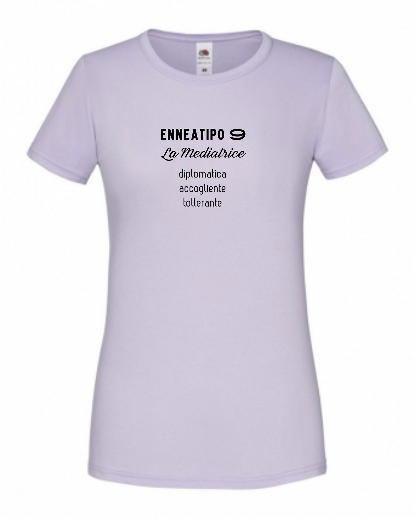 Maglietta Enneagramma, t shirt con descrizione Enneatipo 9, magliette a tema psicologia, bioenergetica, counseling, gestalt, yoga, mindfulness. 