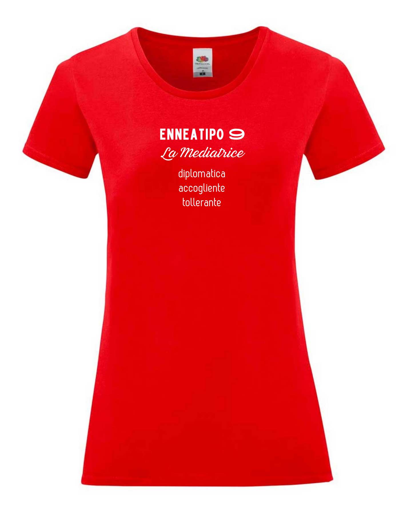 Maglietta Enneagramma, t shirt con descrizione Enneatipo 9, magliette a tema psicologia, bioenergetica, counseling, gestalt, yoga, mindfulness. 