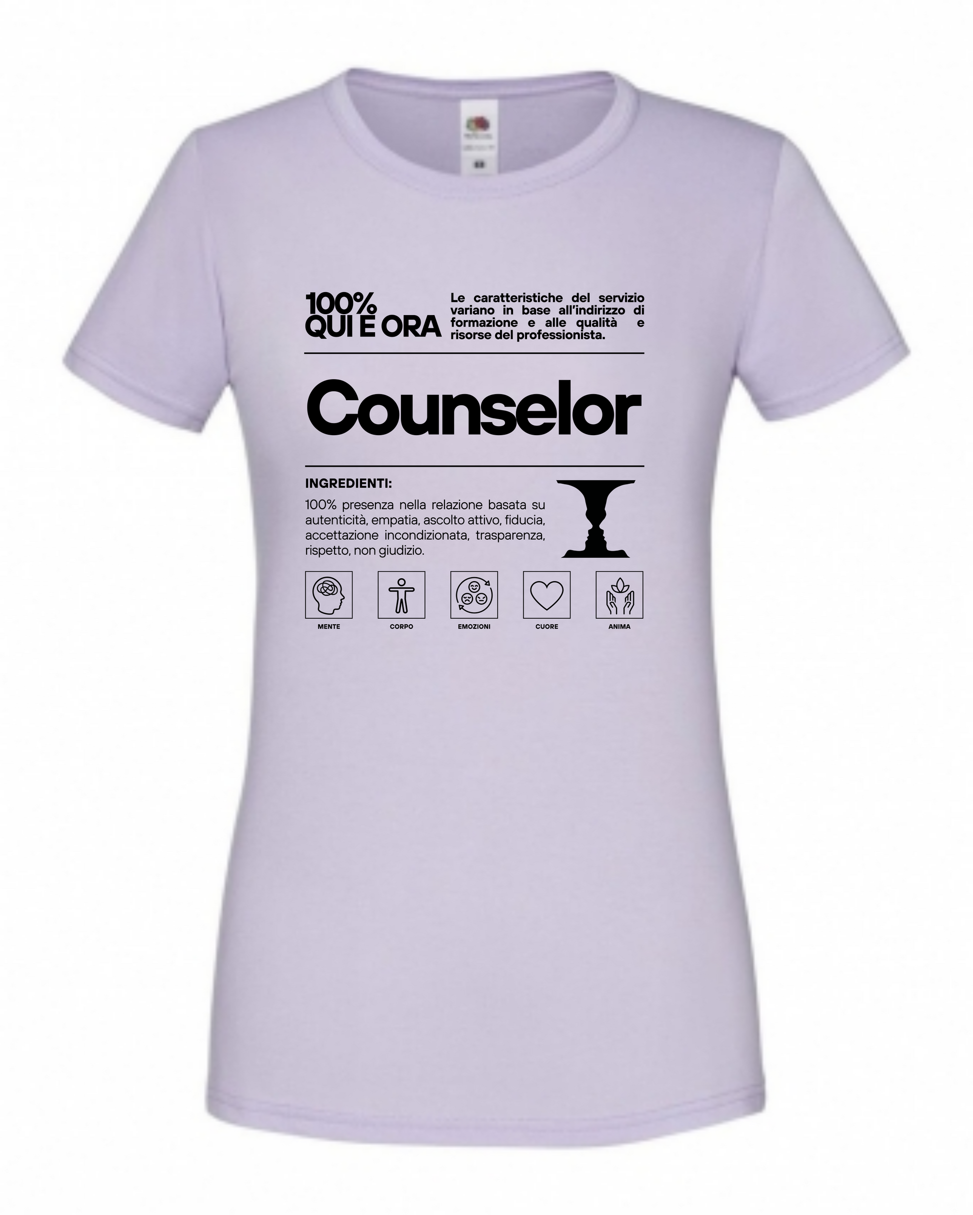 Maglietta a tema psicologia, bioenergetica, counseling, enneagramma, gestalt, yoga, mindfulness, ideali come regalo per amiche counselor e psicologhe. 