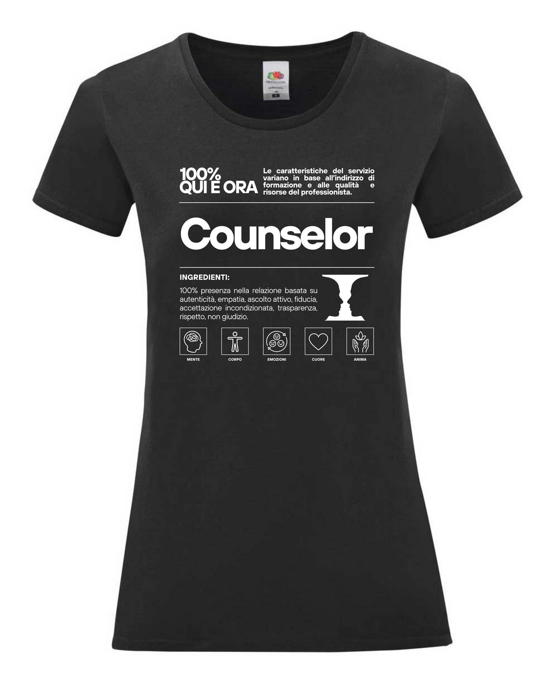 Maglietta a tema psicologia, bioenergetica, counseling, enneagramma, gestalt, yoga, mindfulness, ideali come regalo per amiche counselor e psicologhe. 