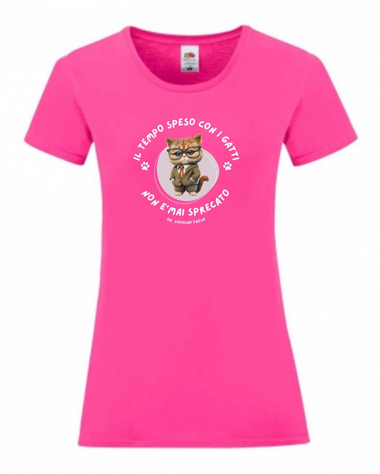Maglietta Psicologia, t shirt con design grafico citazione di Freud sui gatti, maglietta idea regalo a tema psicologia, bioenergetica, counseling, gestalt, yoga, mindfulness. 