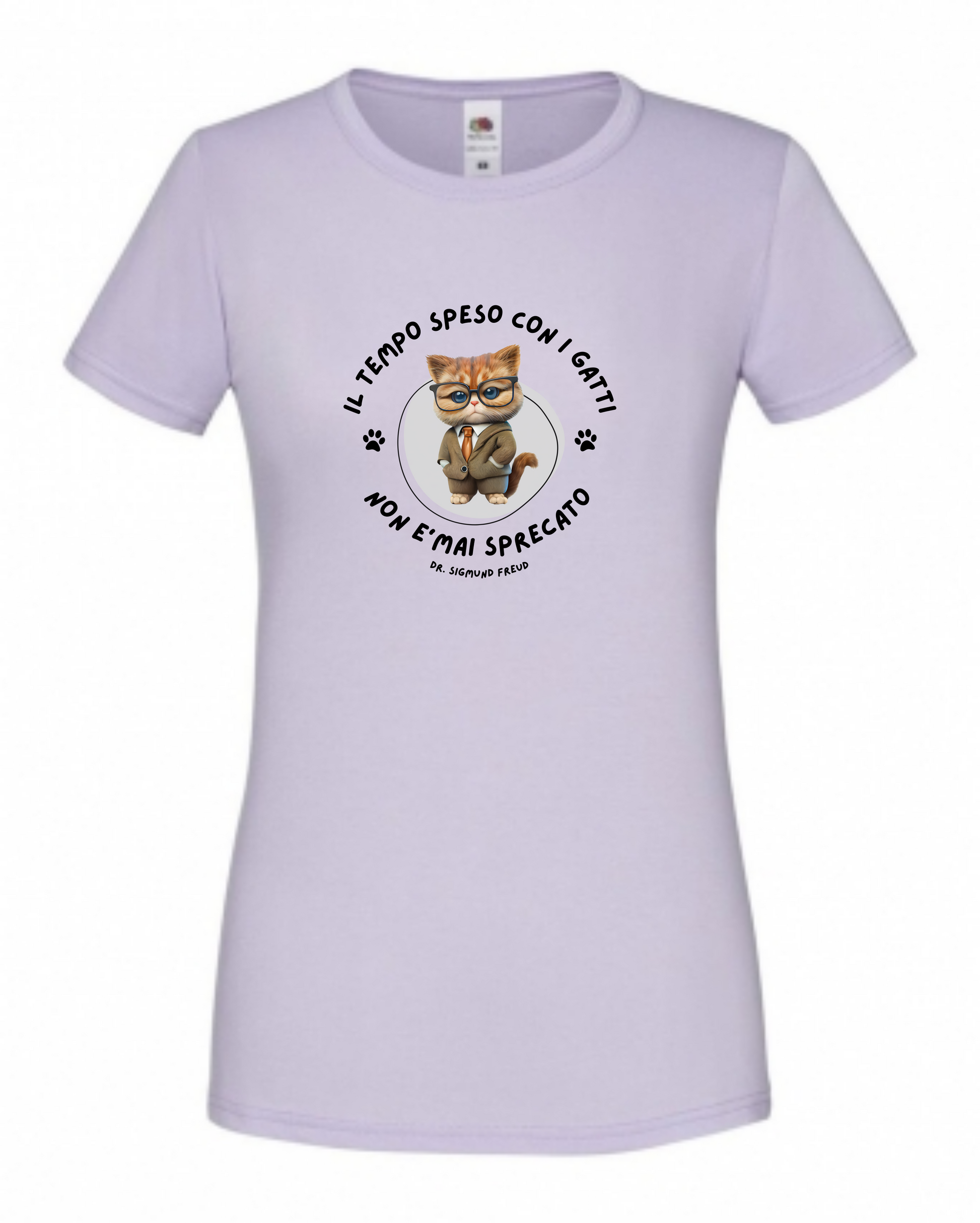 Maglietta Psicologia, t shirt con design grafico citazione di Freud sui gatti, maglietta idea regalo a tema psicologia, bioenergetica, counseling, gestalt, yoga, mindfulness. 