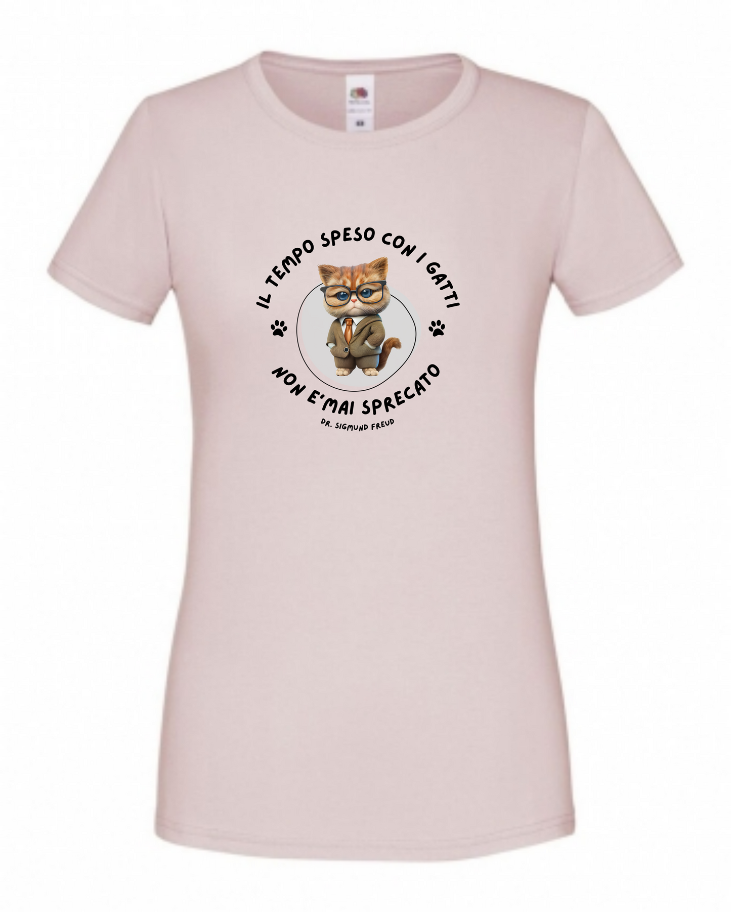 Maglietta Psicologia, t shirt con design grafico citazione di Freud sui gatti, maglietta idea regalo a tema psicologia, bioenergetica, counseling, gestalt, yoga, mindfulness. 