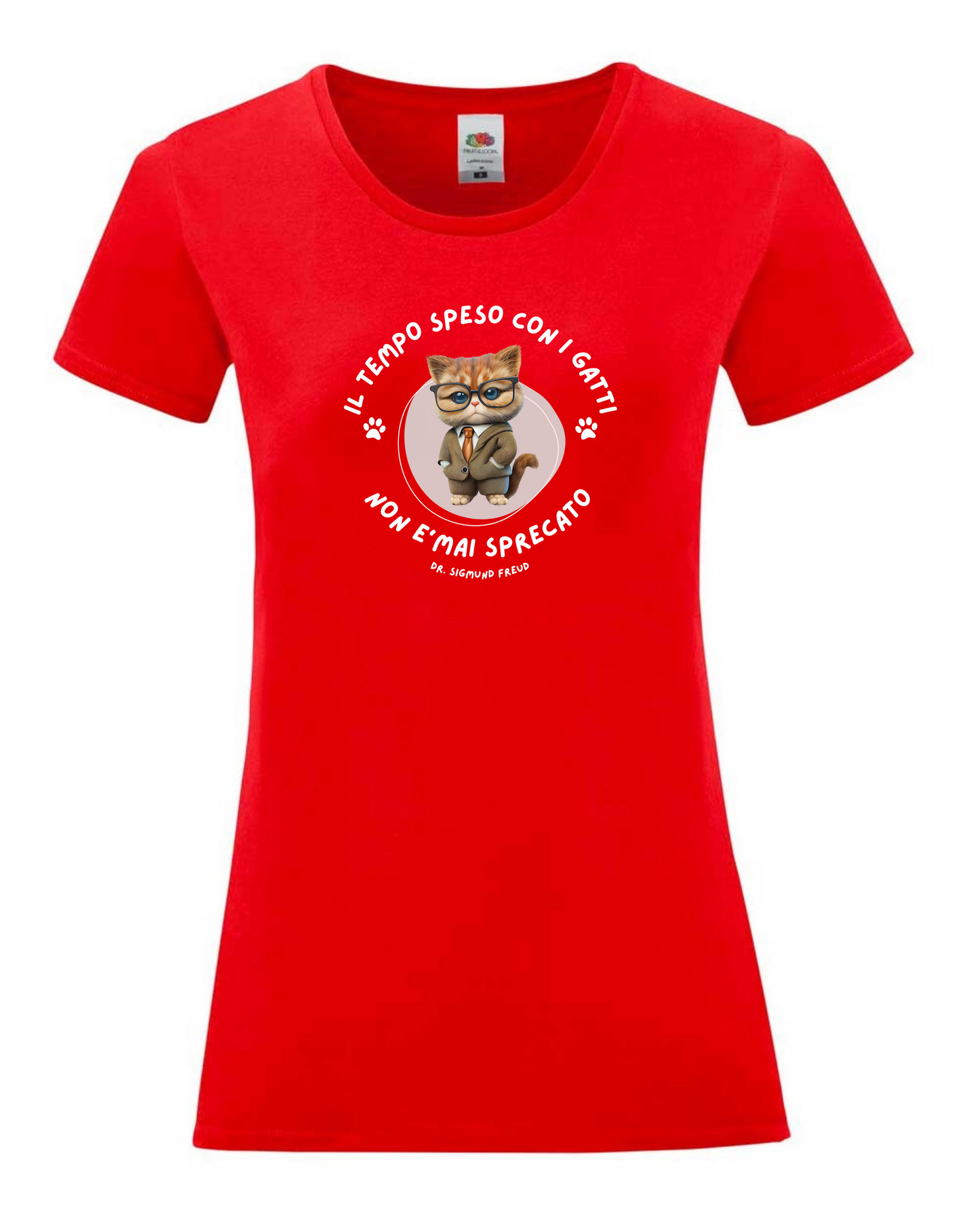 Maglietta Psicologia, t shirt con design grafico citazione di Freud sui gatti, maglietta idea regalo a tema psicologia, bioenergetica, counseling, gestalt, yoga, mindfulness. 