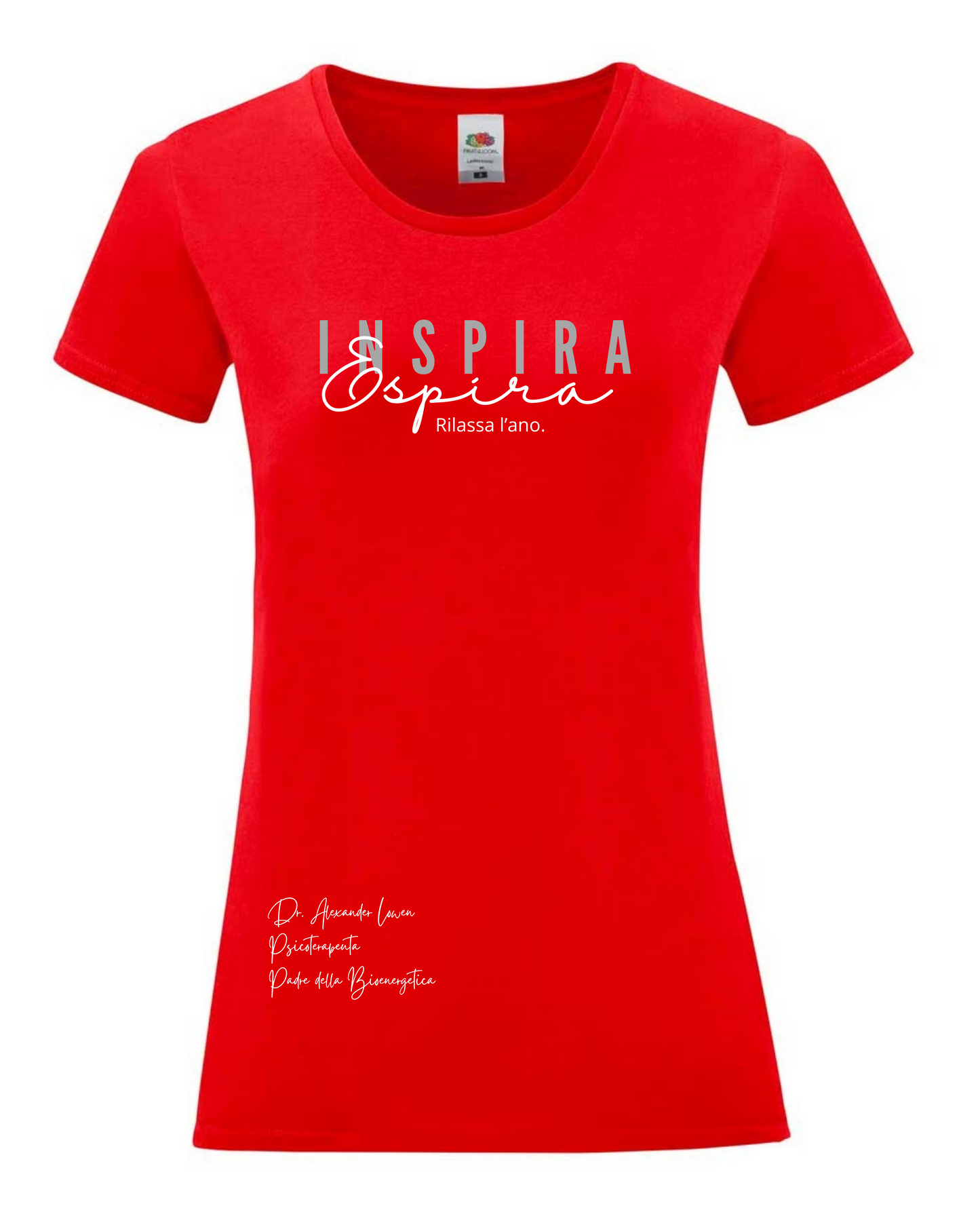 Maglietta Bioenergetica, T shirt con scritta Inspira Espira, maglietta idea regalo a tema psicologia, bioenergetica, counseling, gestalt, yoga, mindfulness. 