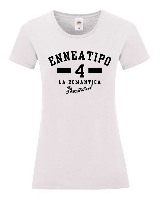 Maglietta Enneagramma, t shirt con descrizione Enneatipo 4, magliette a tema psicologia, bioenergetica, counseling, gestalt, yoga, mindfulness. 