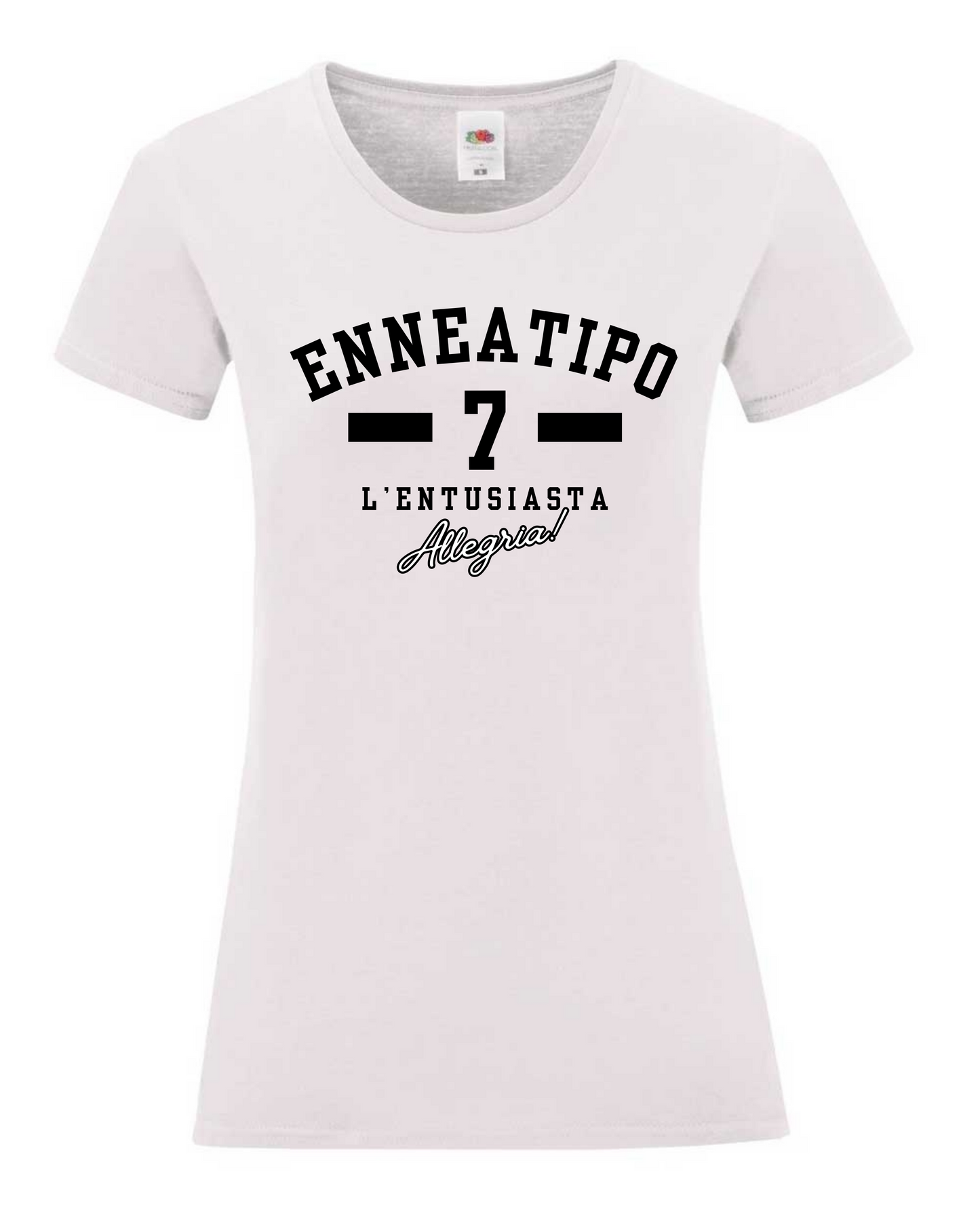 Maglietta Enneagramma, t shirt con descrizione Enneatipo 7, magliette a tema psicologia, bioenergetica, counseling, gestalt, yoga, mindfulness. 