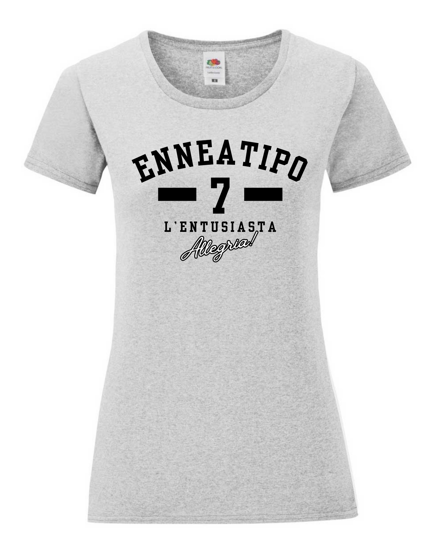 Maglietta Enneagramma, t shirt con descrizione Enneatipo 7, magliette a tema psicologia, bioenergetica, counseling, gestalt, yoga, mindfulness. 