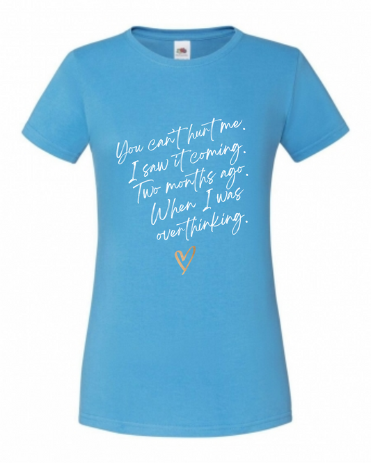 Maglietta Psicologia, T shirt con scritta sull'Overthinking, idea regalo a tema psicologia, bioenergetica, counseling, gestalt, yoga, mindfulness. 